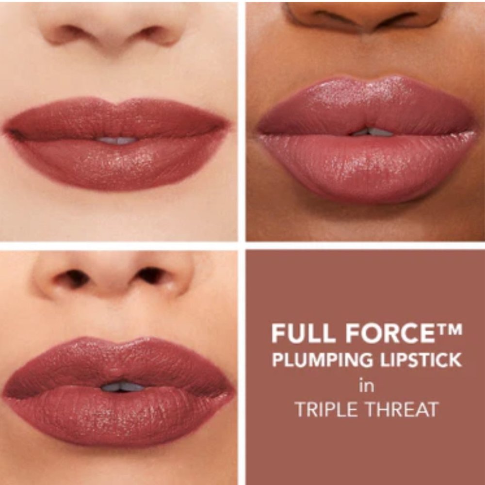 Buxom Full Force Plumping Lipstick (Triple Threat - Deep Nude)